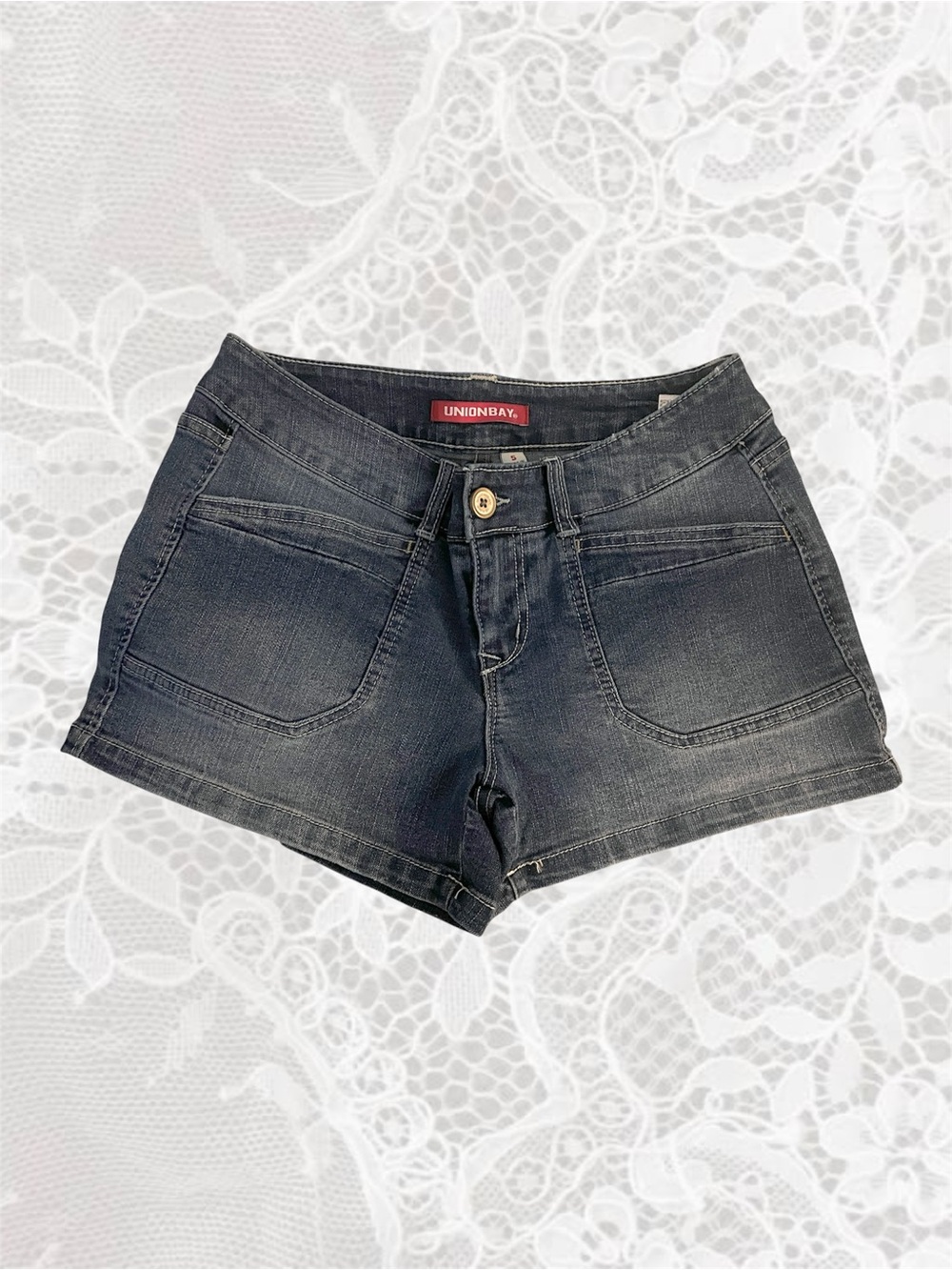 UNIONBAY Dark Blue Denim Jean Shorts